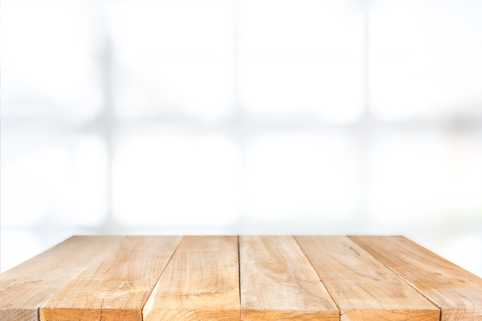 Empty Wooden Table and Window Room Background